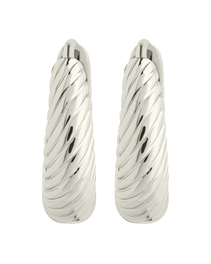 Fairley Oval Textured Micro Hoops