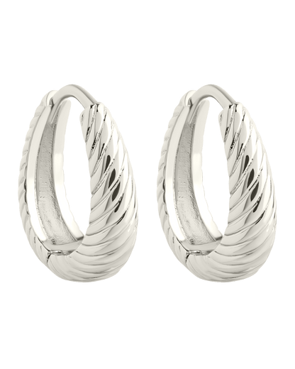 Fairley Oval Textured Micro Hoops