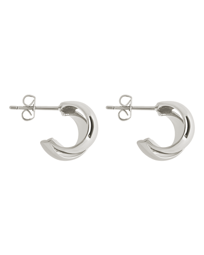 Tamara Double Row Huggie Hoop Earrings
