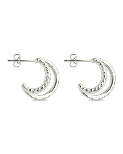 Arcadia Double Row Huggie Hoop Earrings