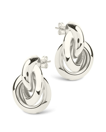 Ashton Layered Door Knocker Stud Earrings