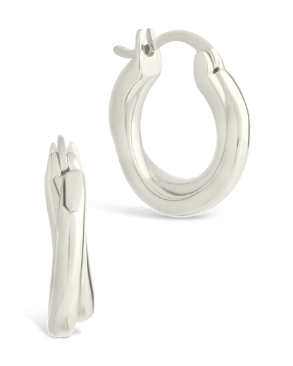 Sterling Silver Janice Twisted Hoop Earrings