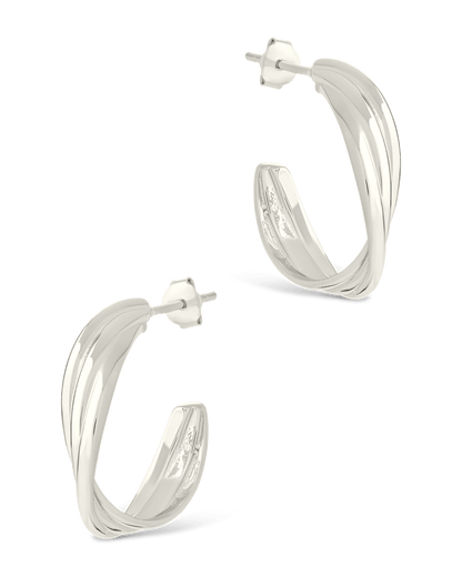 Sterling Silver Monique Twisted Stud Earrings