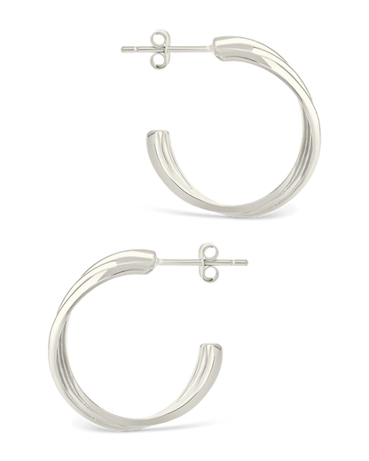 Sterling Silver Monique Twisted Stud Earrings