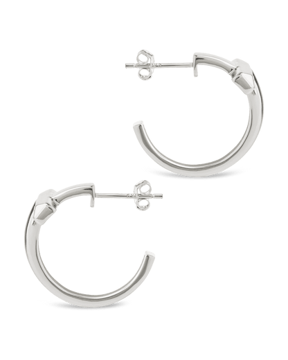 Sterling Silver Kaira Crossbar Hoops
