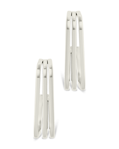 Square Prong Davina Hoop