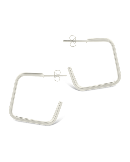 Square Prong Davina Hoop