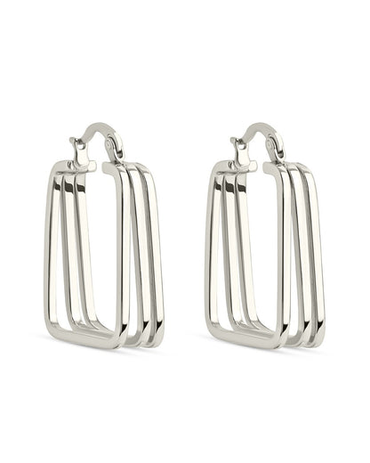 Belinda Textured Square Earrings