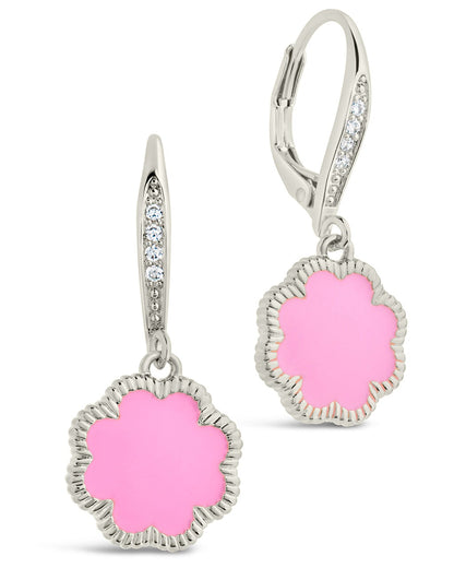 Rose Petal Short Drop Earrings