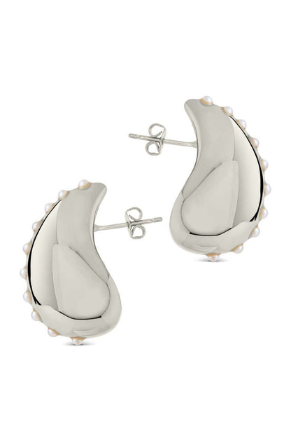 Raze Pearl Studded Drop Studs