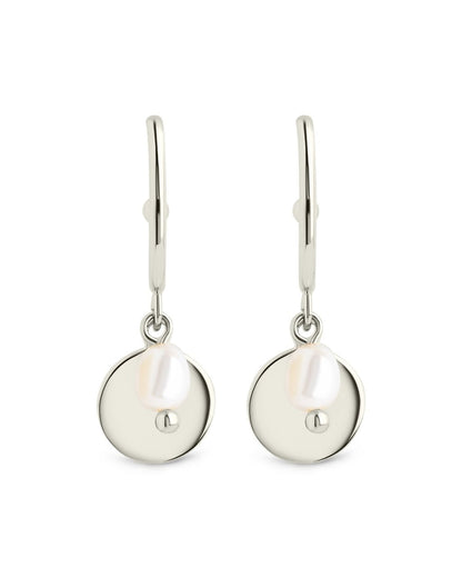 Morgan Pearl & Disk Dangle Earrings