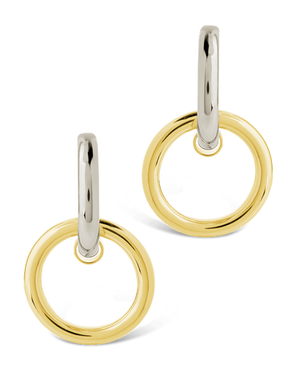 Jemma Two-Tone Double Circle Earrings