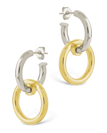 Jemma Two-Tone Double Circle Earrings