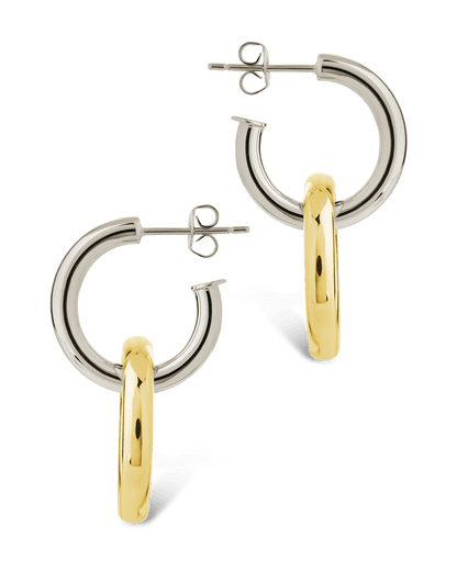 Jemma Two-Tone Double Circle Earrings