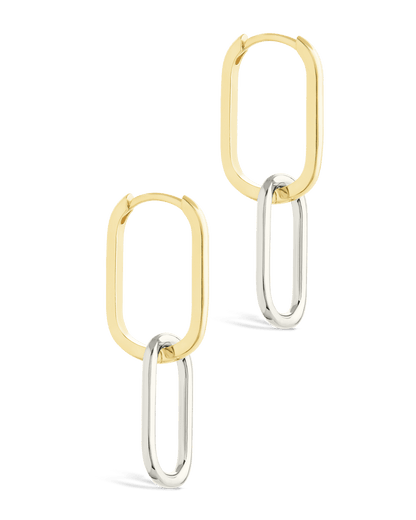 Sterling Silver Raleigh Link Drop Hoops