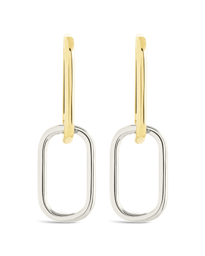 Sterling Silver Raleigh Link Drop Hoops