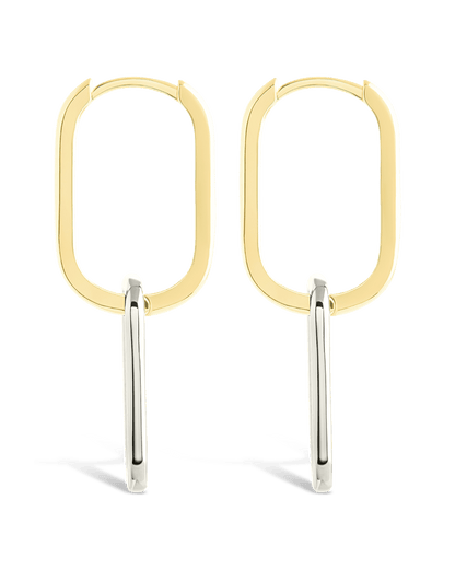 Sterling Silver Raleigh Link Drop Hoops