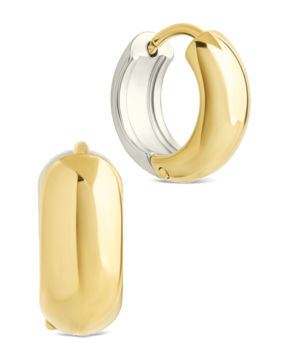 Betina Dual Tone Thick Micro Hoops