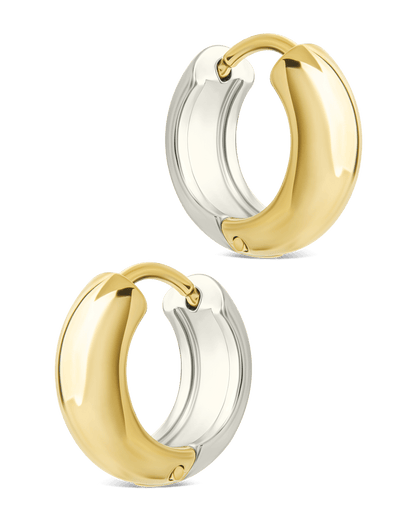 Betina Dual Tone Thick Micro Hoops