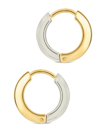 Betina Dual Tone Thick Micro Hoops