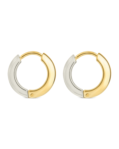 Betina Dual Tone Thick Micro Hoops