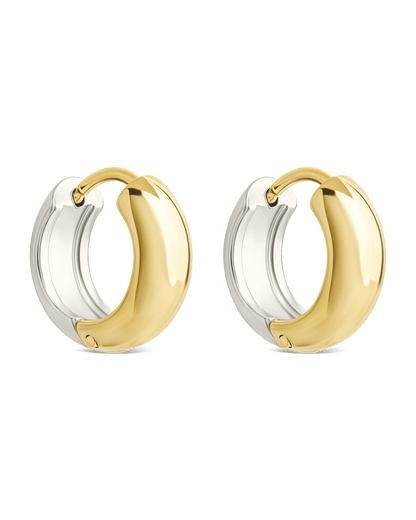 Betina Dual Tone Thick Micro Hoops