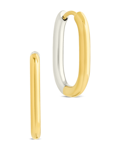 Dafne Dual Tone Oval Hoops