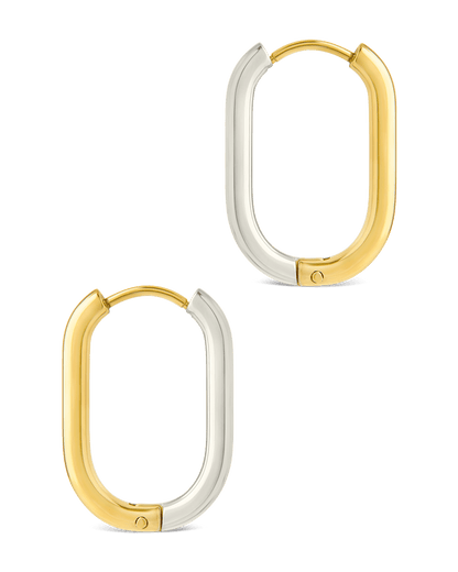 Dafne Dual Tone Oval Hoops