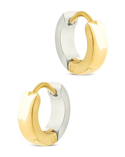 Francisca Dual Tone Thick Micro Hoops