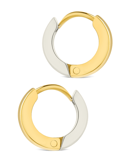 Francisca Dual Tone Thick Micro Hoops