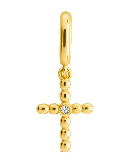 Sterling Silver CZ Cross Charm