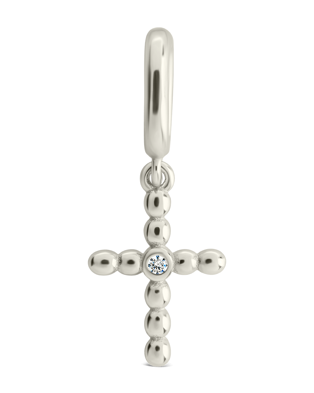 Sterling Silver CZ Cross Charm