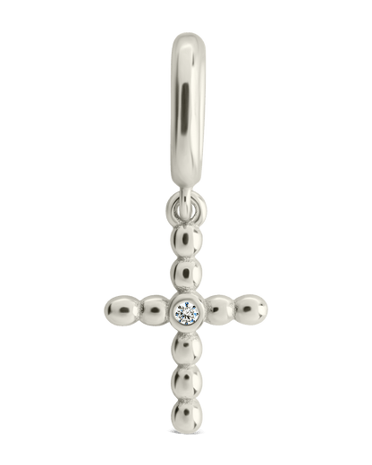 Sterling Silver CZ Cross Charm