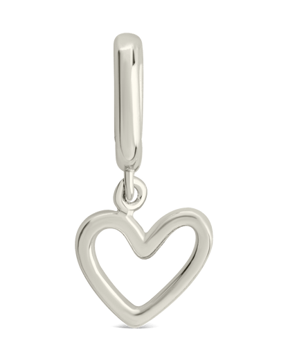 Sterling Silver Polished Heart Outline Charm