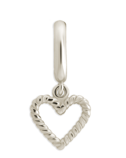 Sterling Silver Braided Heart Outline Charm