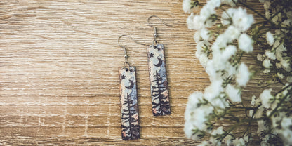 Beautiful Starry Night Drop Earrings