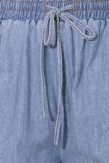 RIVERSIDE SIPS LIGHT INDIGO CHAMBRAY PANTS