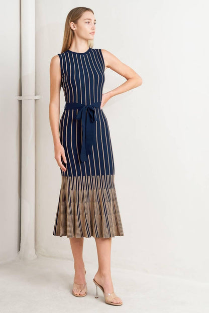 SMOOTH WEIGHTED FEEL KNIT MIDI DRESS