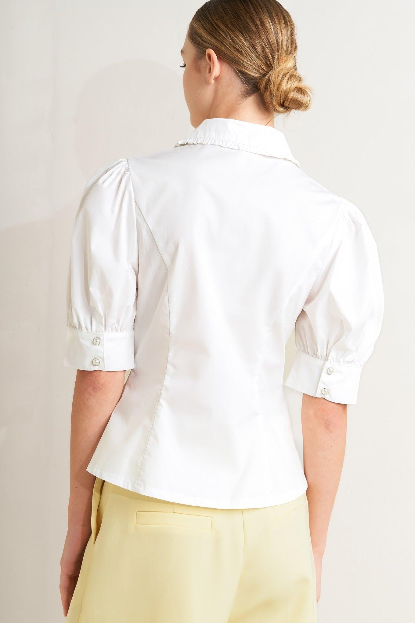 REFINED ROMANCE WOVEN TOP