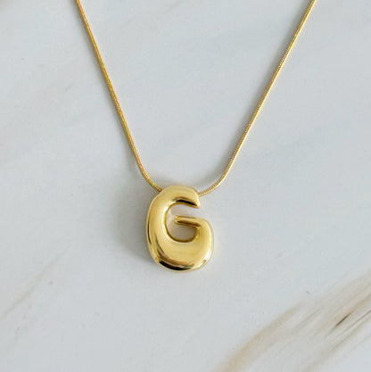 Balloon Letter Initial Necklace