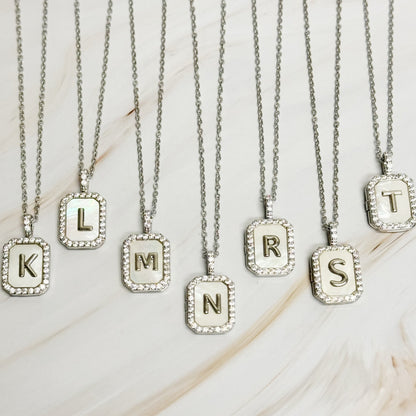 Initial Deco Open Locket Pendant Necklace
