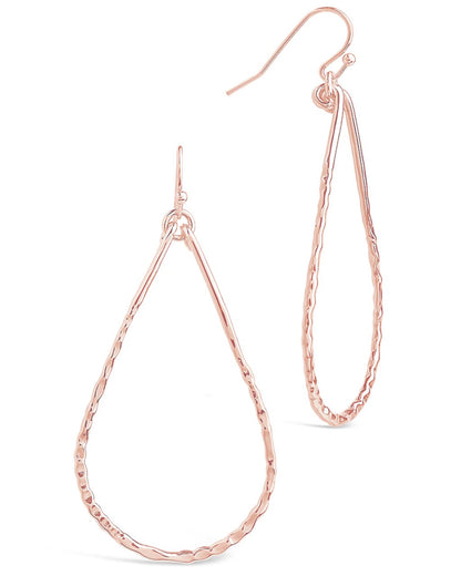 Hammered Teardrop Dangle Earring