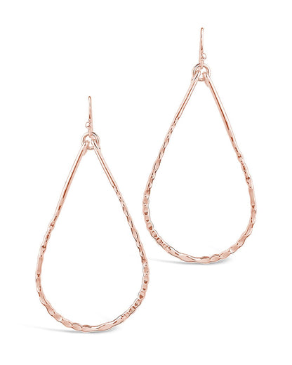 Hammered Teardrop Dangle Earring