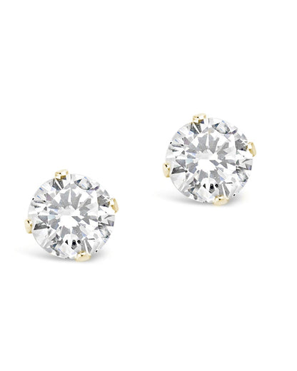 Sterling Silver 5mm CZ Stud Earrings