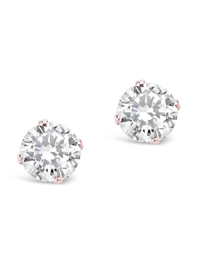 Sterling Silver 5mm CZ Stud Earrings