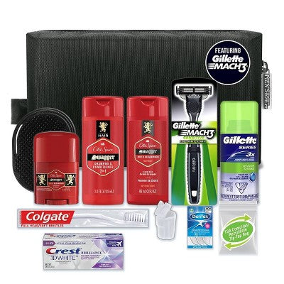 Convenience Kits International Men's Bath and Body Deluxe Travel Kit Old Spice Trial Size 12ct - New