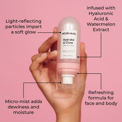 MCoBeauty Hydrate & Glow Ultra Fine Mist 2.53oz - Missing Box