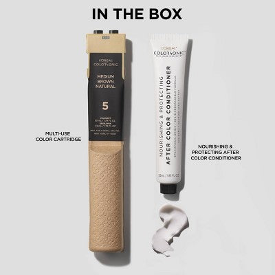 L'Oreal Paris Colorsonic Permanent Hair Color Cartridge Darkest Brown Natural 3 - Missing Box