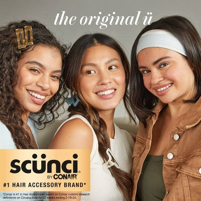 scunci Assorted Styles Claw Clips Matte Black All Hair 3pcs - Imperfect Box