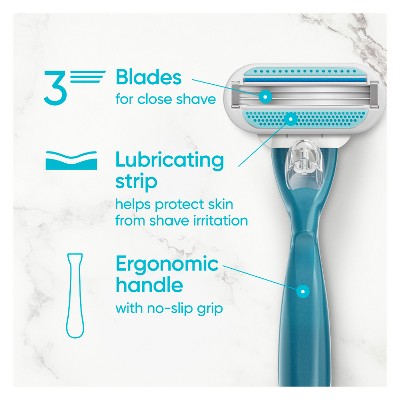 Venus Smooth Value Pack Razor Handle + 6 Blade Refills - Missing Box